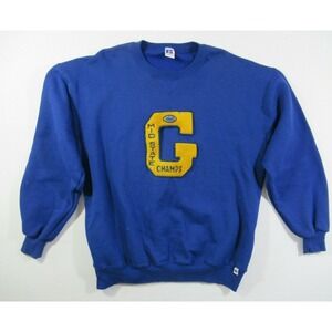 Vintage Russell Athletic Midstate Football Champs Letterman Sweatshirt Men XL